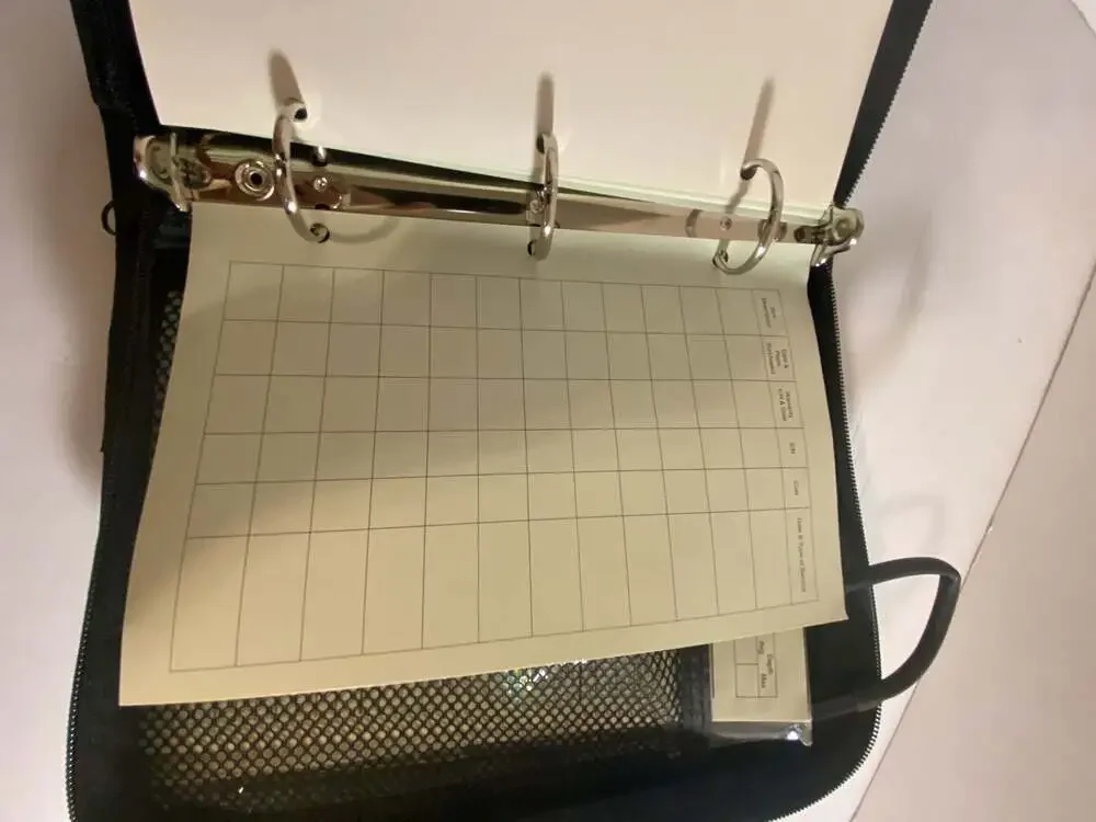 Trident 3-Ring Zippered Dive Log Book Organizer with Diver Down Flag